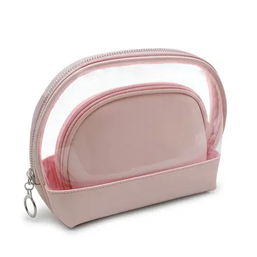 Clear Wholesale Travel Makeup Pouch Bag Zipper Pvc Plastic Cute Mini Toiletry Bags